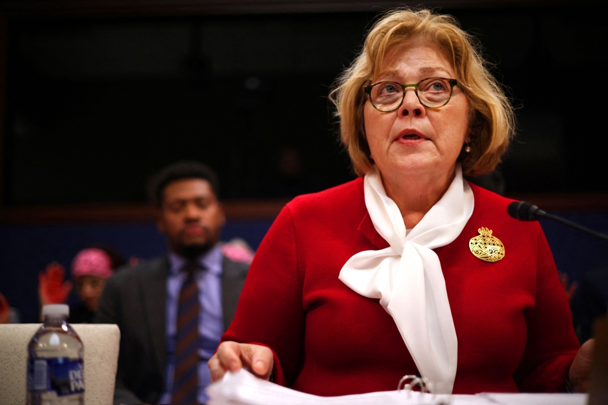 US Assistant Secretary of State for Near Eastern Affairs Barbara Leaf testifies during a hearing before the House Foreign Affairs Committee at the US Capitol on November 8, 2023.