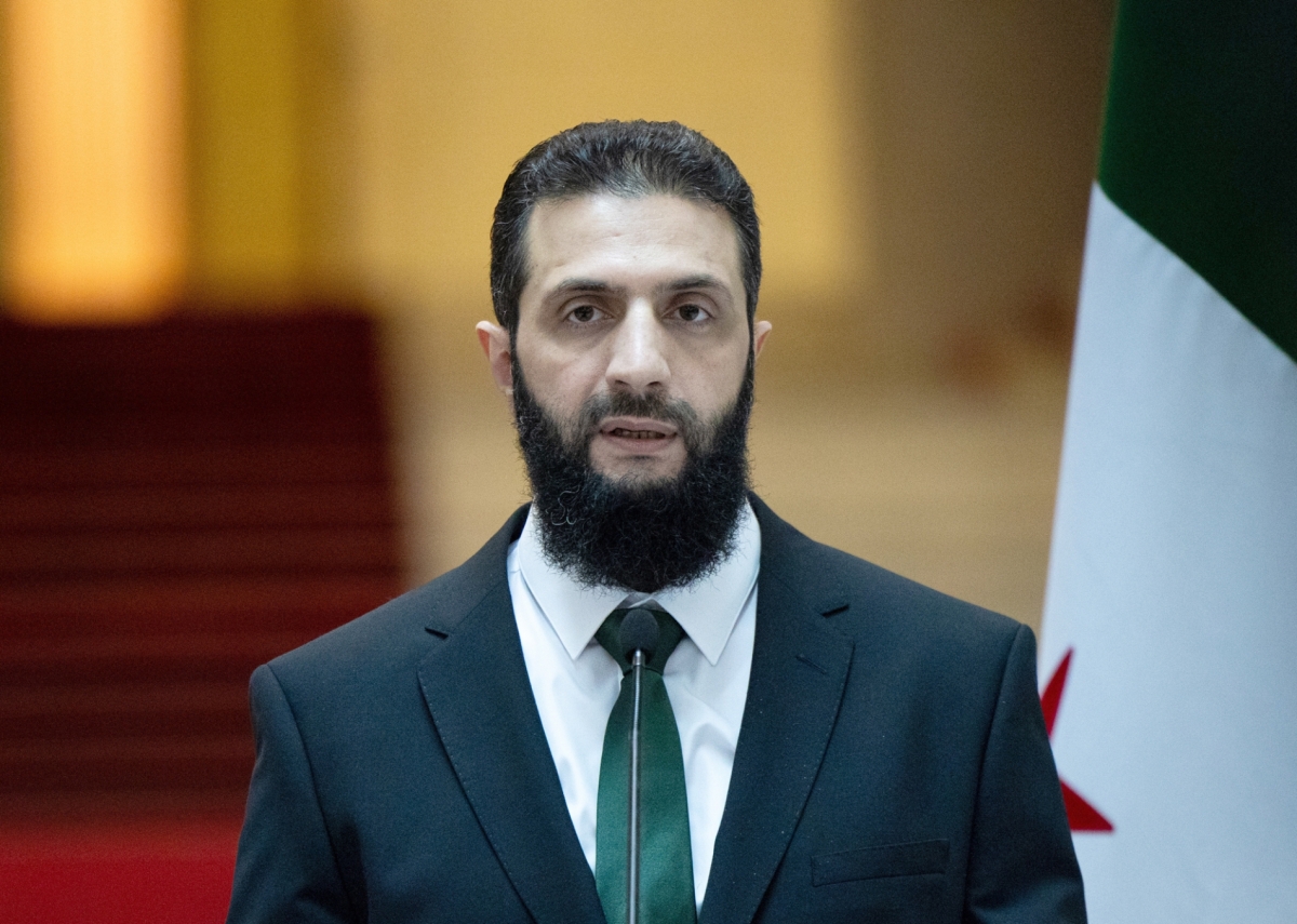 Syrian President Ahmed al-Sharaa in Damascus, Syria, December 22, 2024.
 