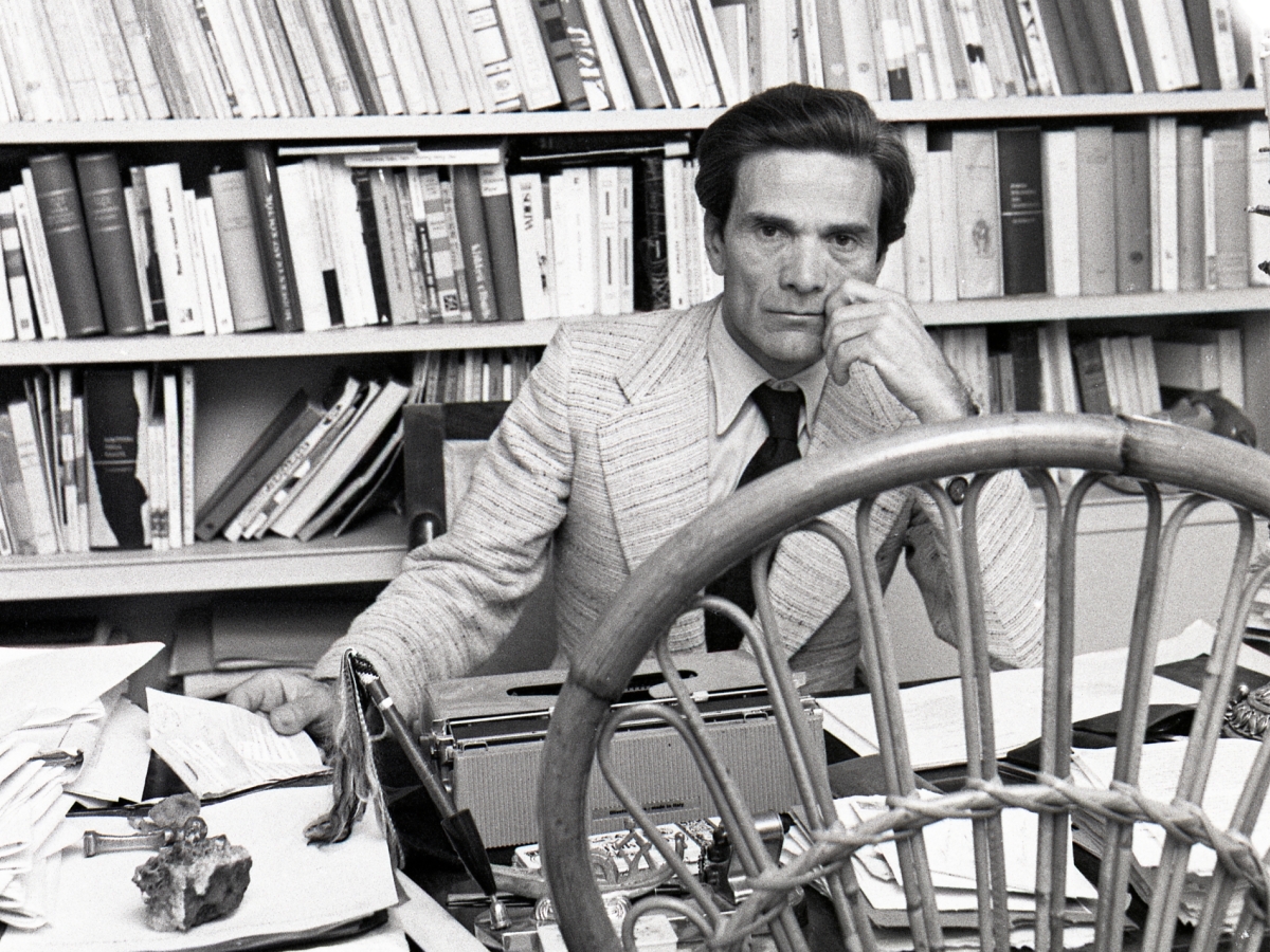Italian writer and director Pier Paolo Pasolini at his home in Rome, on 23 April 1971.
 