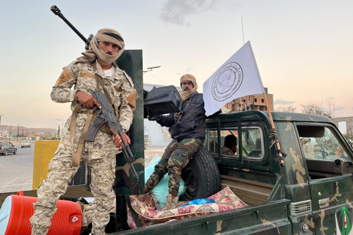 Forces that seized control of the Second Military Region Command on the outskirts of Al Mukalla, the capital of Hadramout, on 3 January 2026.