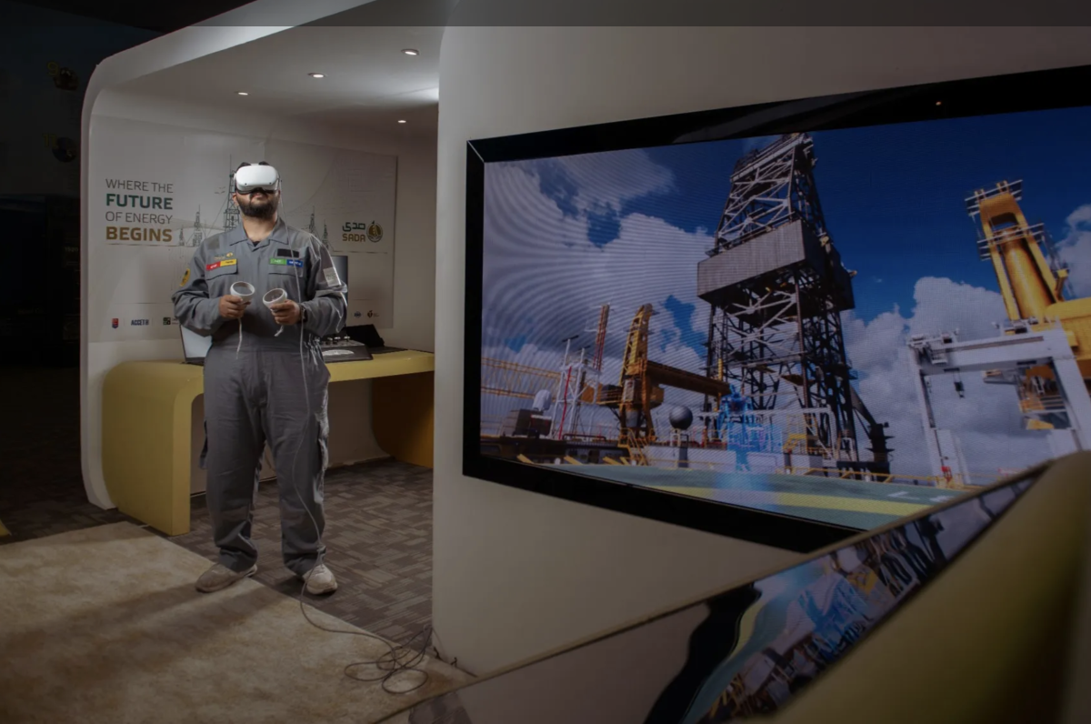 A student simulates the drilling process as part of SADA's training programme.
 