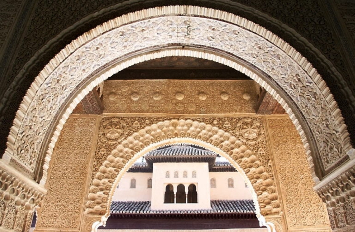 Details of one of the main buildings in the Alhambra Palace in Granada, on 11 March 1999.
 