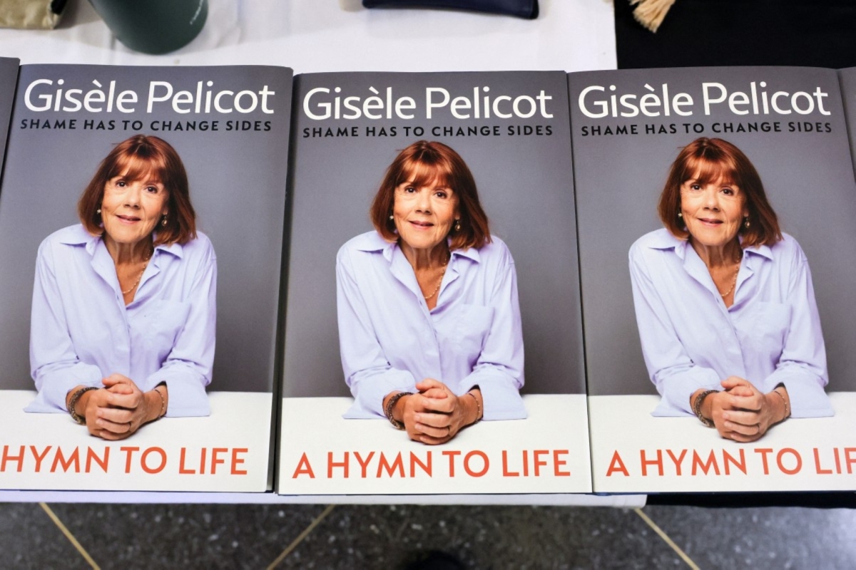 A view of Gisèle Pelicot's book "A Hymn To Life" at 92NY on 30 March 2026 in New York City.