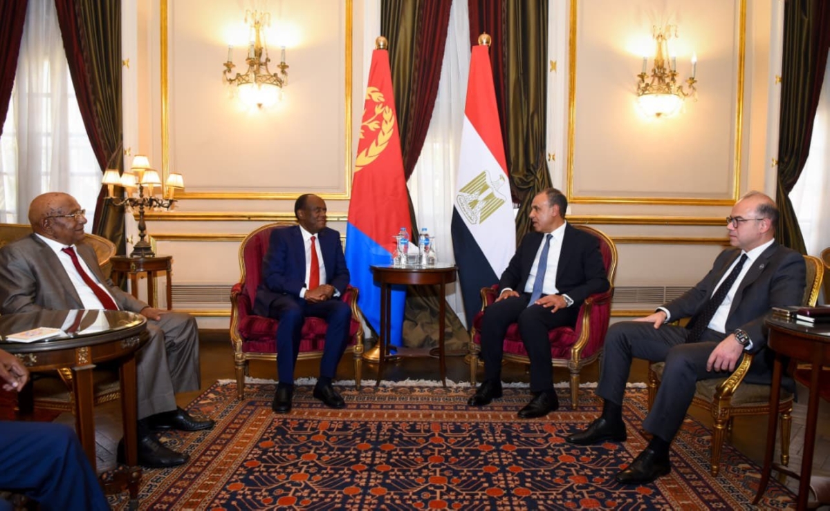 Egypt's Minister of Foreign Affairs, Dr. Badr Abdelatty, receives Economic Advisor to the Eritrean President   Hagos Ghebrehiwet