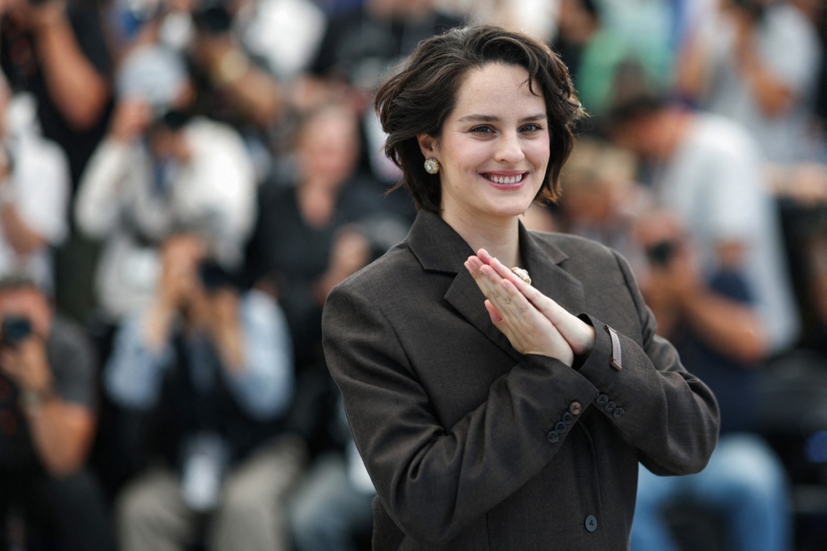 French actress Noemie Merlant poses during a photocall of the film "Roma Elastica" at the 79th edition of the Cannes Film Festival in Cannes, southern France, on 21 May 2026. 