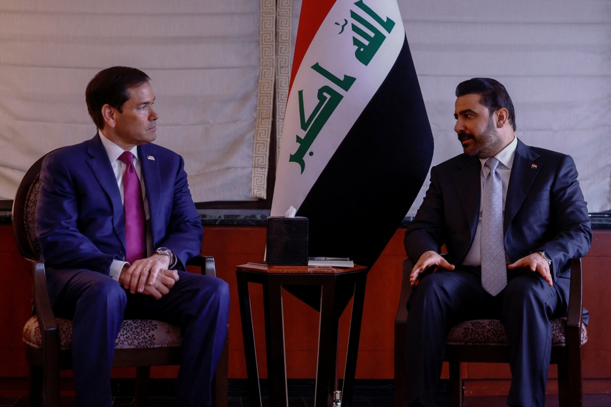 Iraqi Prime Minister Ali al-Zaidi meets with US Secretary of State Marco Rubio on the sidelines of the 81st United Nations General Assembly in New York City, on 21 September 2026. 