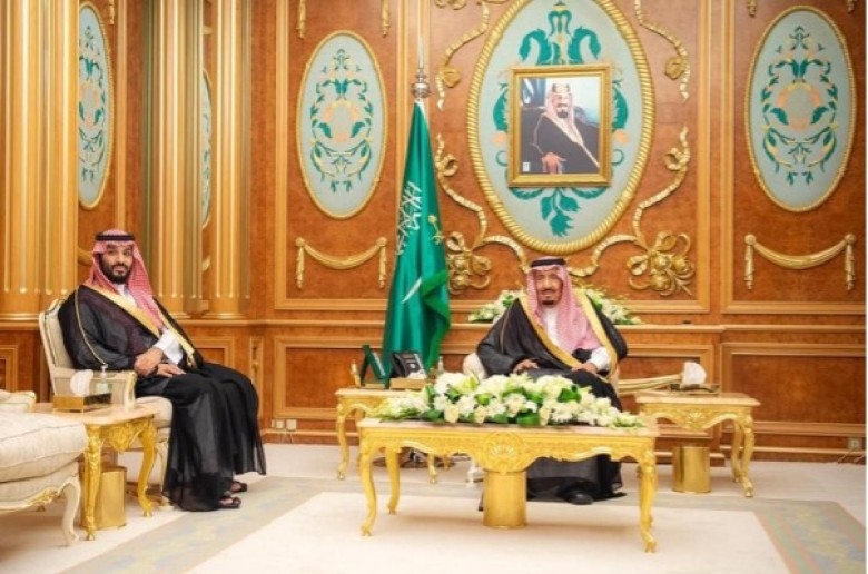 ملک سلمان بن عبد العزیز خادم حرمین شریفین و شاهزاده محمد بن سلمان ولیعهد و نخست وزیر