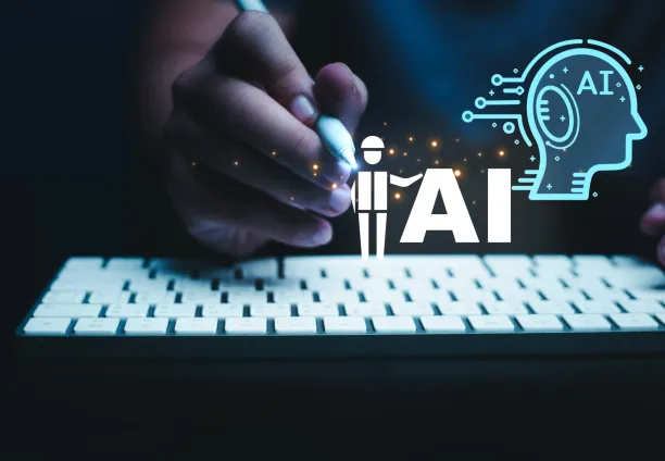تصور بصري لاستبدال الذكاء الاصطناعي والروبوتات للوظائف البشرية بهدف خفض التكاليف وزيادة الإنتاجية