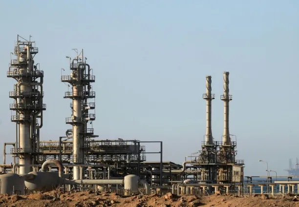 A gas facility off the Suez Desert Road outside Cairo, Egypt, on 1 September 2020.
 