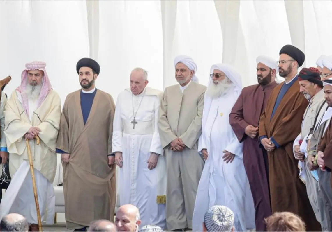 The Interreligious meeting in the Iraq city of Ur. (supplied)