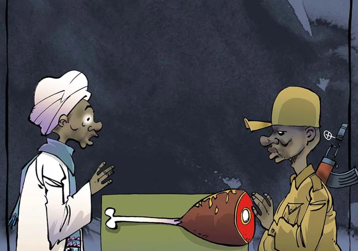 سرقة المساعدات الغذائية في السودان
