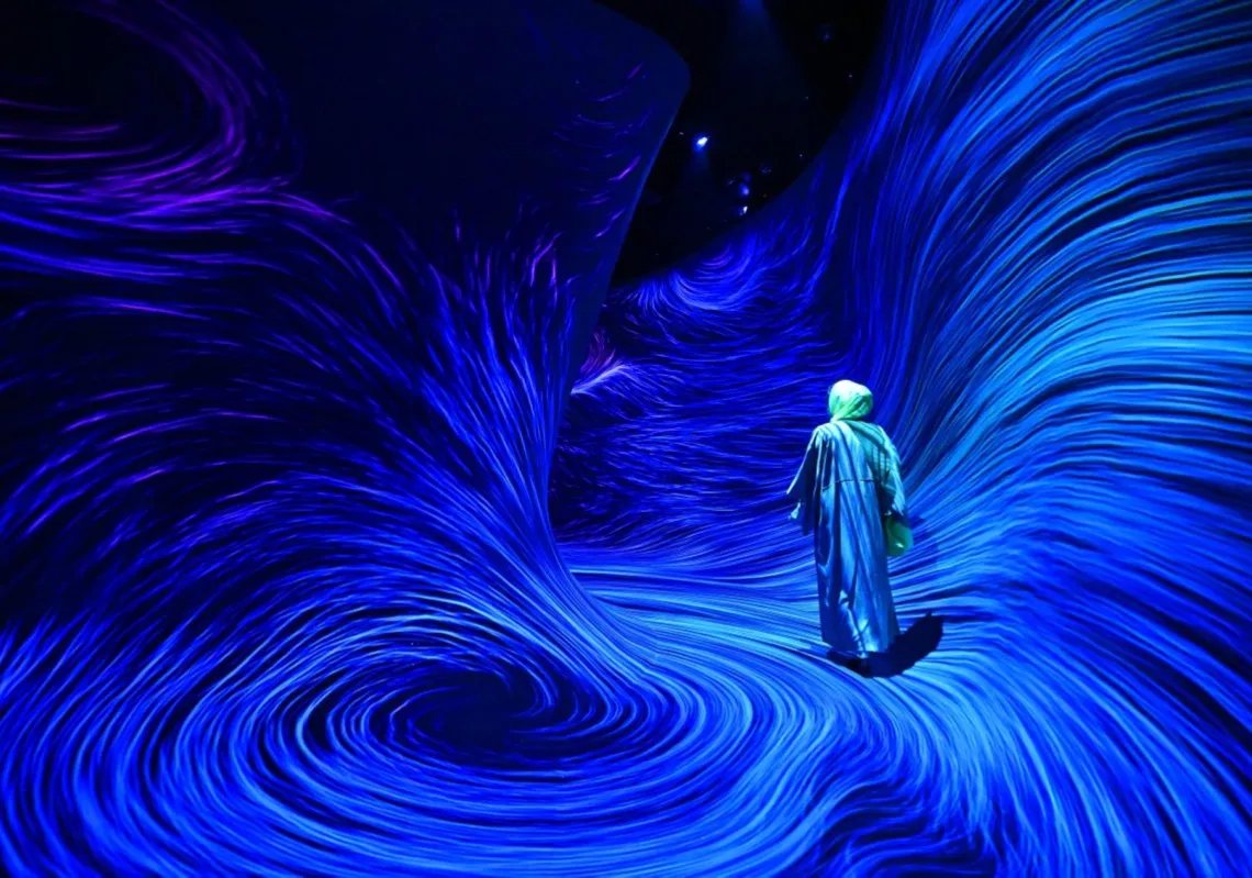 The newly opened teamLab Phenomena, an immersive artwork experience museum, in the Saadiyat Cultural District in Abu Dhabi, on May 8, 2025.