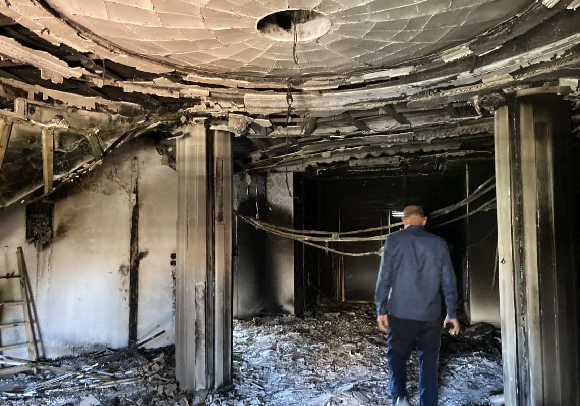 A burned-out home in Sweida on 6 August 2025.
