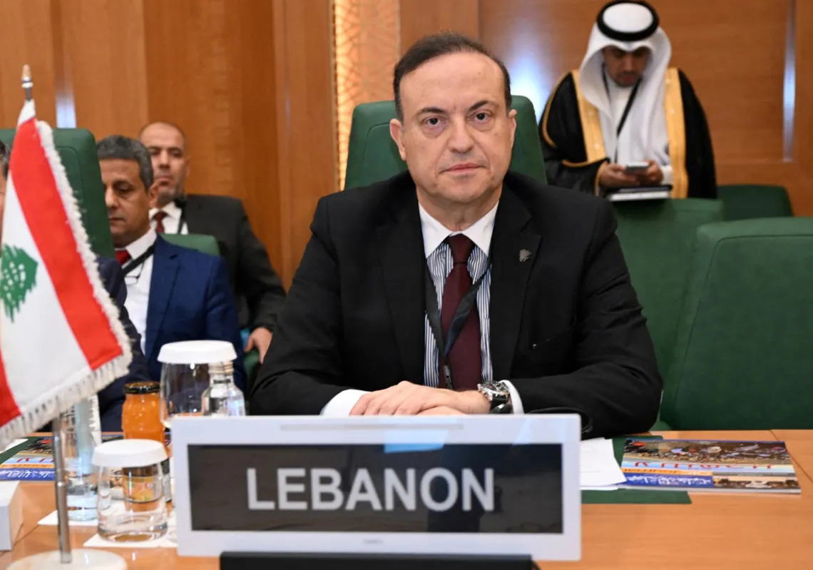 سفير لبنان لدى المملكة العربية السعودية الدكتور فوزي كبارة، في اجتماع لدول منظمة التعاون الإسلامي في جدة، 7 مارس 2025