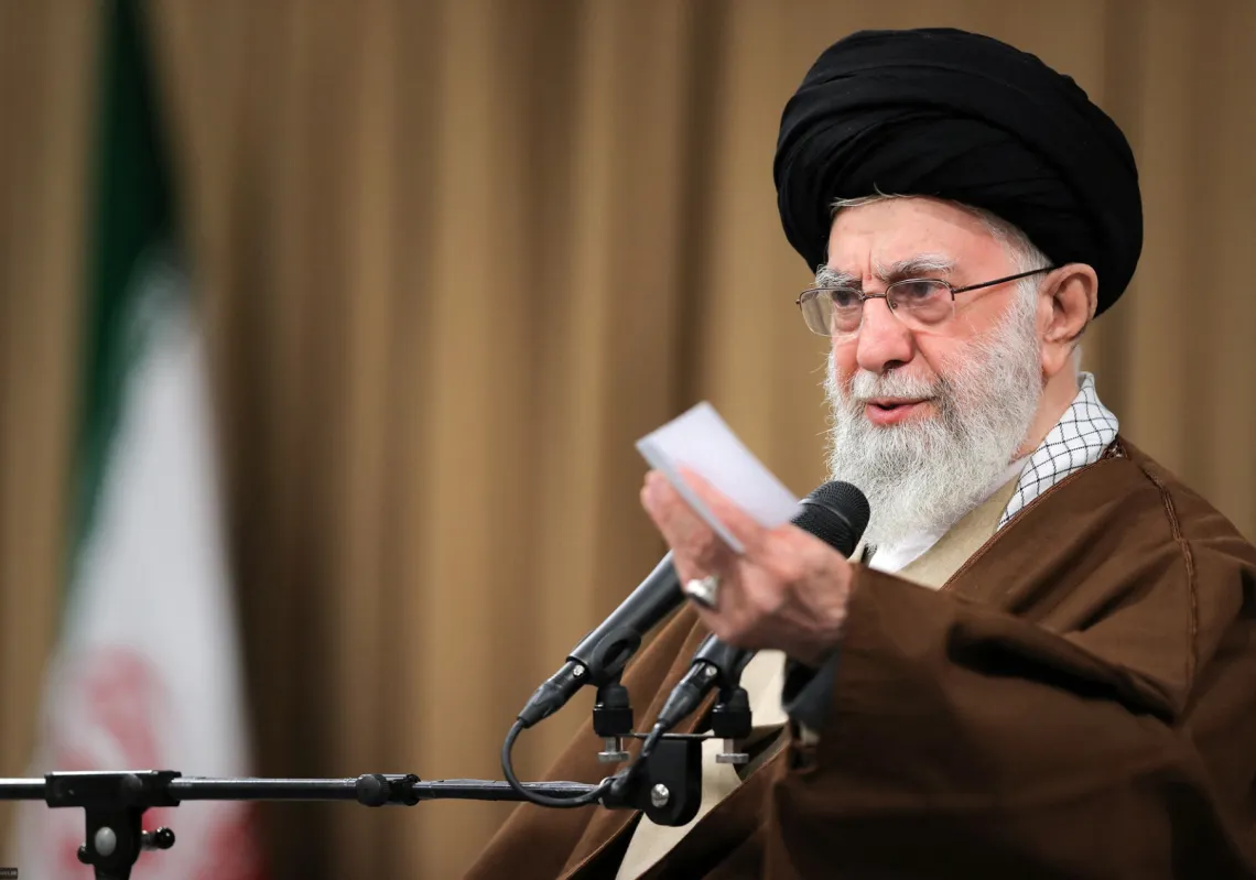 المرشد الايراني علي خامنئي، طهران في 12 فبراير 2025