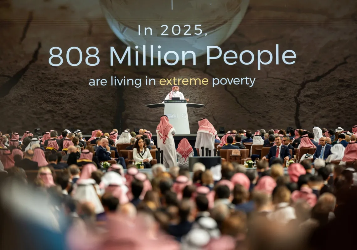 Governor of the Public Investment Fund of Saudi Arabia, Yasir Al-Rumayyan, delivers his speech at the opening of the ninth edition of the Future Investment Initiative (FII), in Riyadh, 28 October 2025.