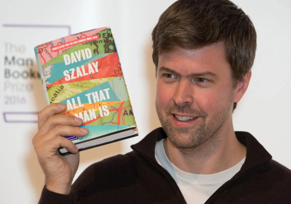 Canadian-British author David Szalay, during a photo shoot in London in 2016, after being nominated for the Man Booker Prize for his novel 'All That Man is'.
