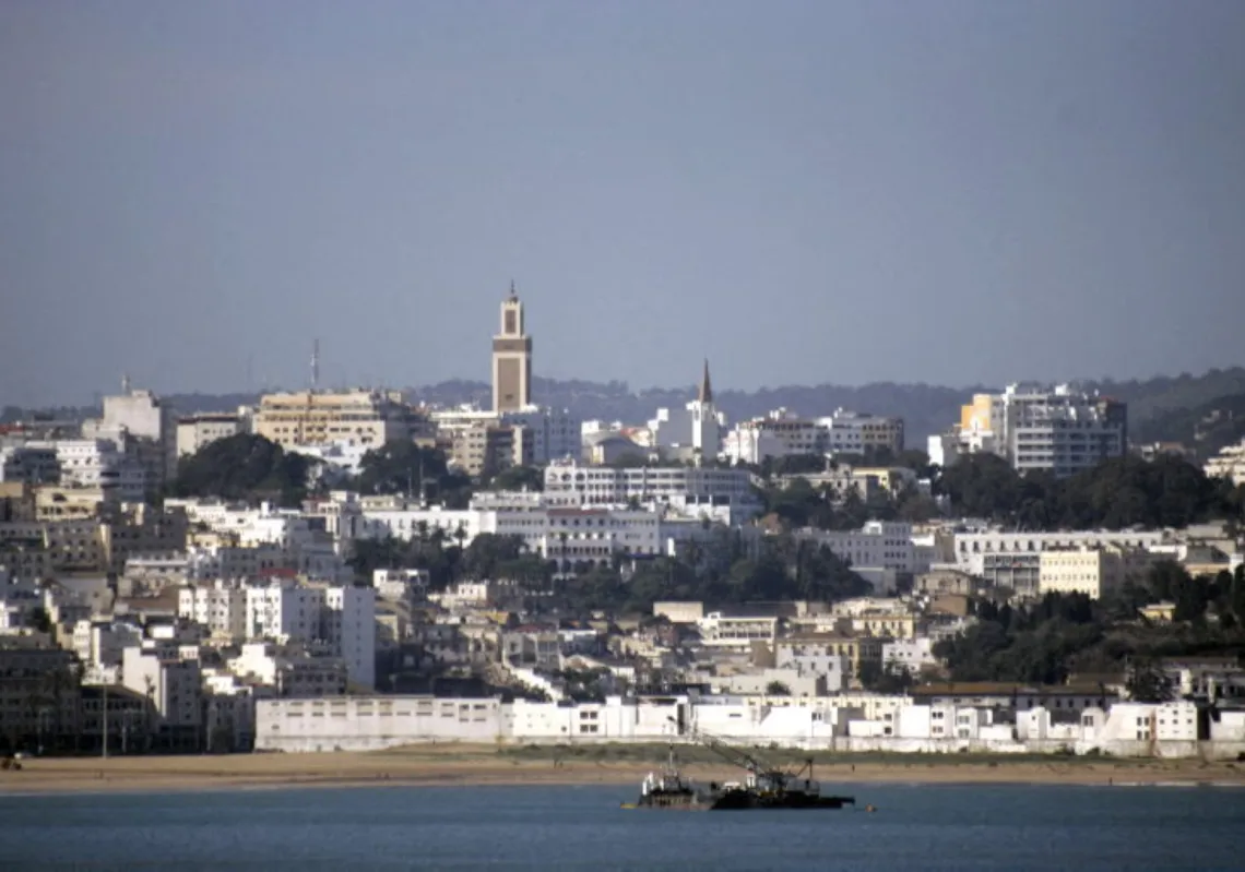 منظر لمدينة طنجة يوم إعلان ترشيحها رسميا لاستضافة معرض إكسبو الدولي لعام 2012