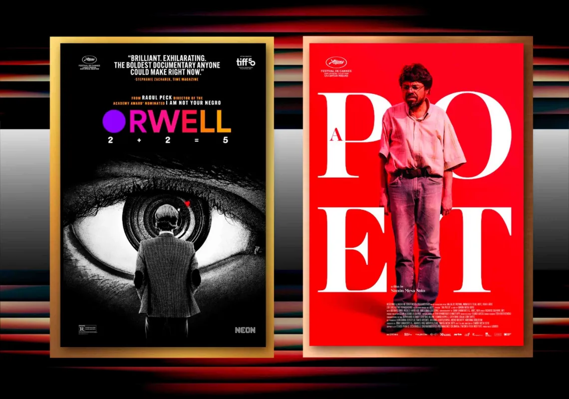 ملصقا فيلمي "شاعر" و"أورويل 2+2=5"