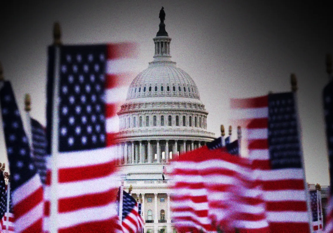 مبنى الكابيتول الأميركي صباح اليوم التالي لإقرار مجلس الشيوخ تشريعا لإنهاء الإغلاق الحكومي، واشنطن في 11 نوفمبر 2025