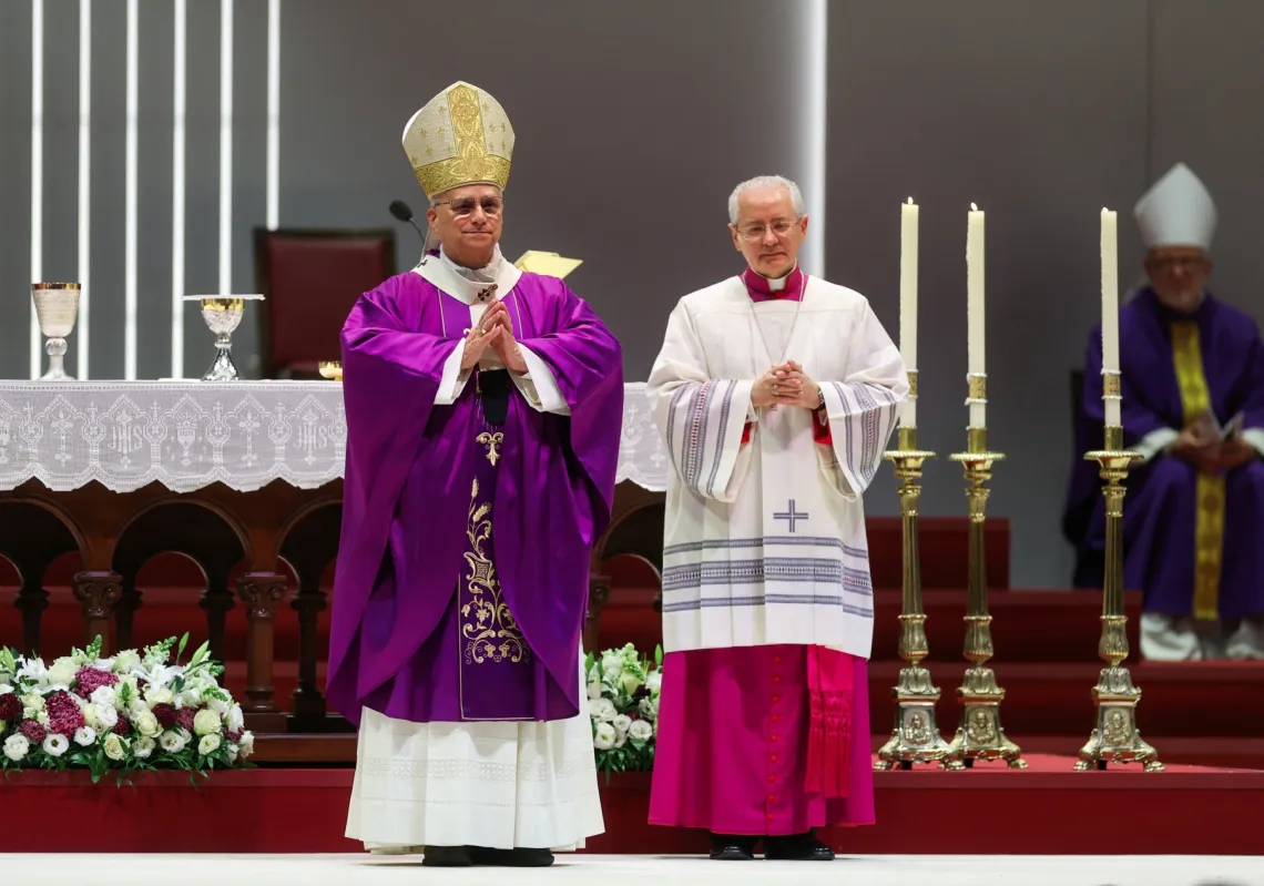 Pope Leo XIV presides over the Holy Mass at the Volkswagen Arena, during his first apostolic journey, in Istanbul, Türkiye, on 29 November 2025. 