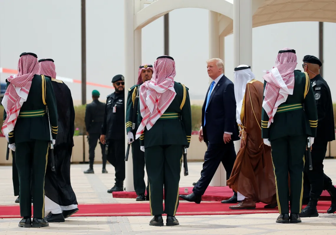 استقبال الرئيس الأميركي دونالد ترمب في الرياض، المملكة العربية السعودية، في 20 مايو 2017