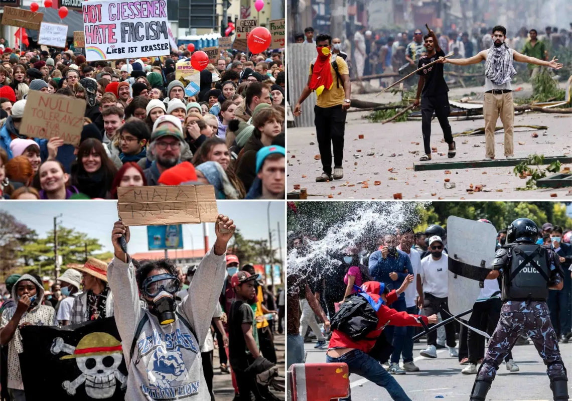 مظاهرات متفرقة لـ "جيل زد"