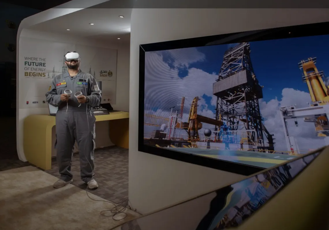 A student simulates the drilling process as part of SADA's training programme.
 