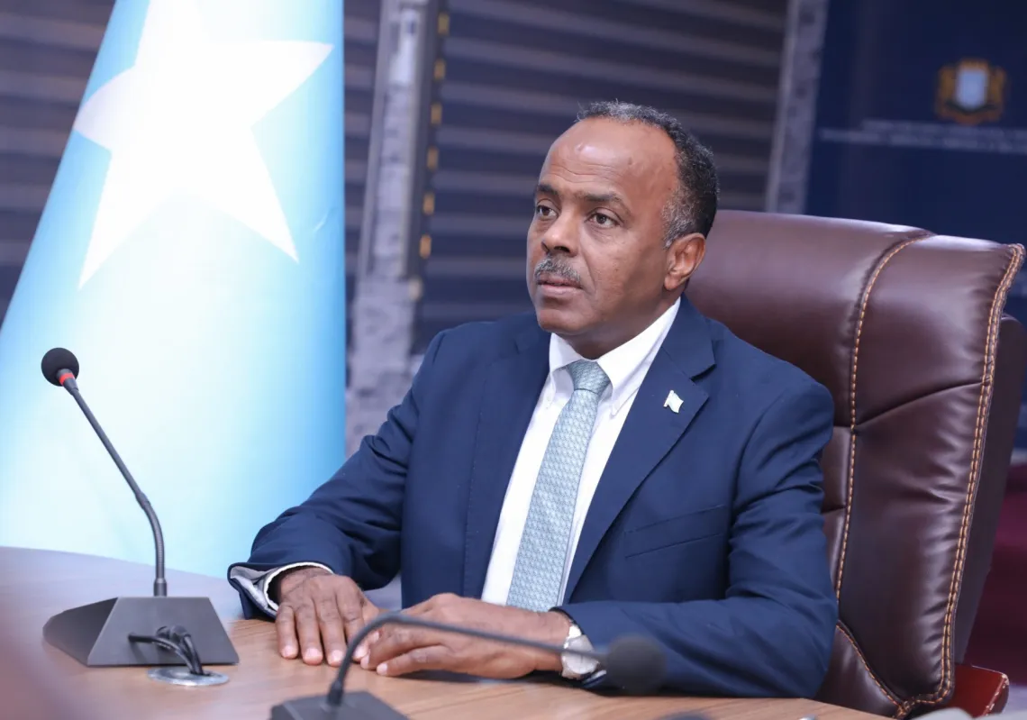 Somalia State Minister of Foreign Affairs Ali Omar in Mogadishu, on 26 October 2024.