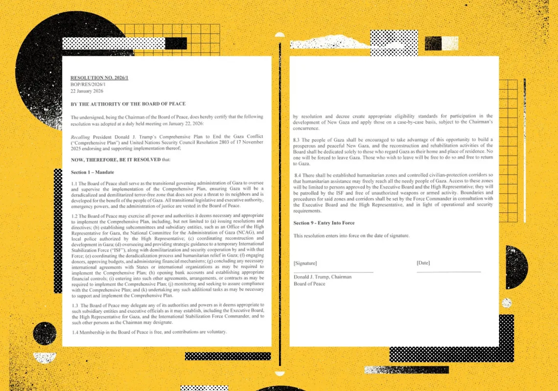 "المجلة" تنشر النص الحرفي لأول قرار لرئيس "مجلس السلام" دونالد ترمب