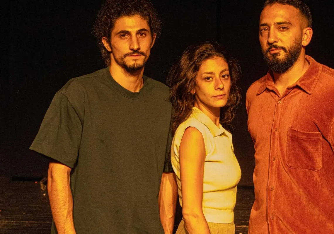 من اليمين الى اليسار مروان حلبي، رند طه، ومازن  حمدان