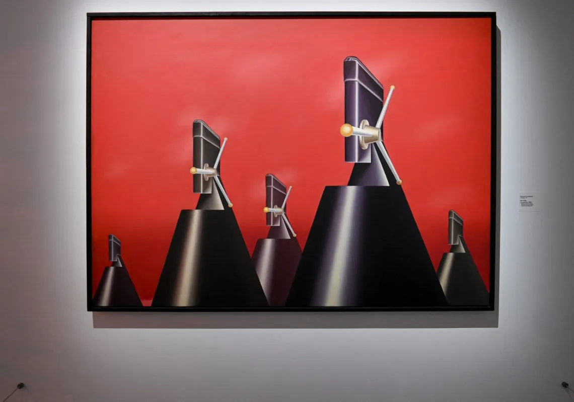 عمل فني بعنوان «الحرب» (1965) للفنان الألماني كونراد كلابهيك خلال عرض في متحف بومبيدو-ميتز، 3 تشرين الثاني 2022.
