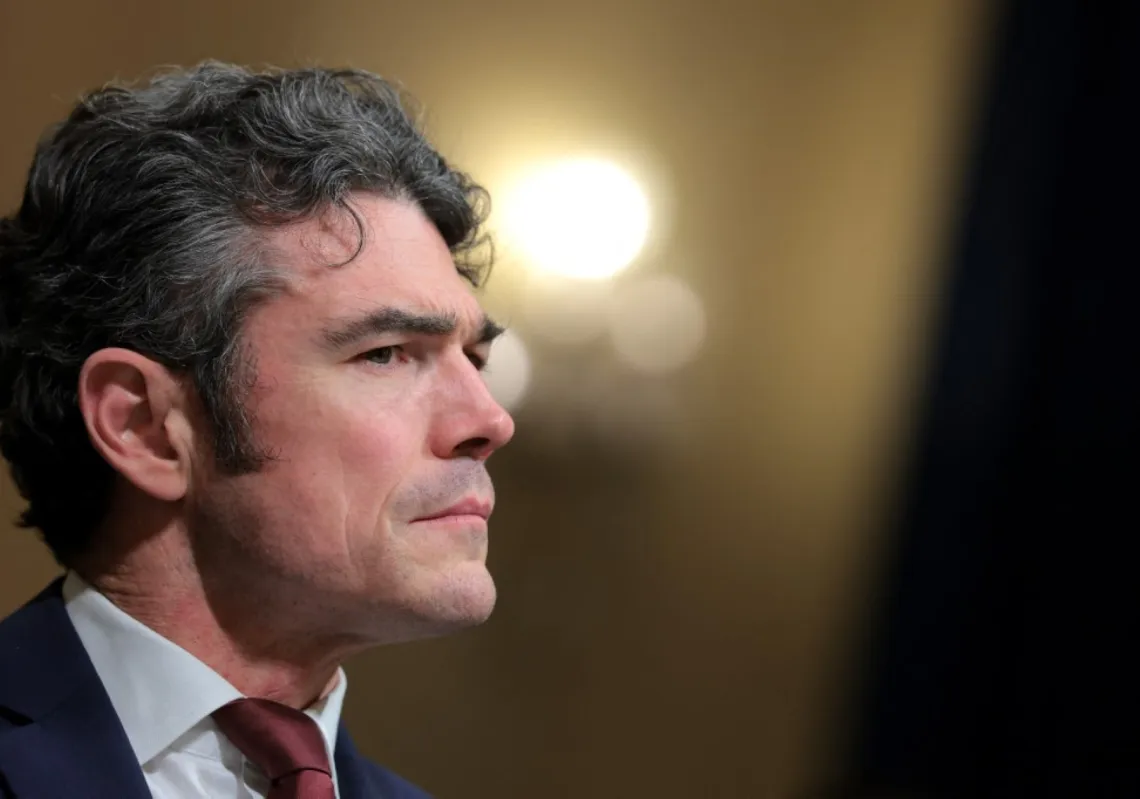 Joe Kent testifies before the House Committee on Homeland Security in the Cannon House Office Building on 11 December 2025, in Washington, DC.