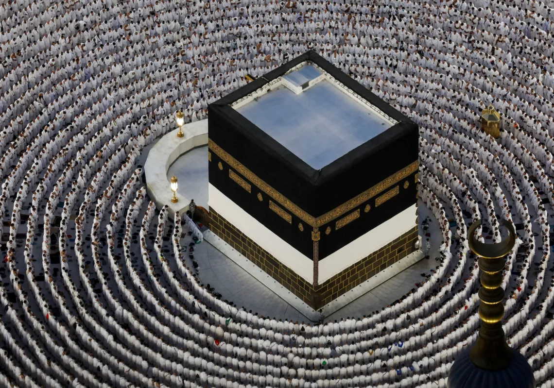 Pilgrims pray in front of Kaaba on the day they perform Tawaf at the Grand Mosque, ahead of the annual hajj pilgrimage, in the holy city of Mecca, Saudi Arabia, May 24