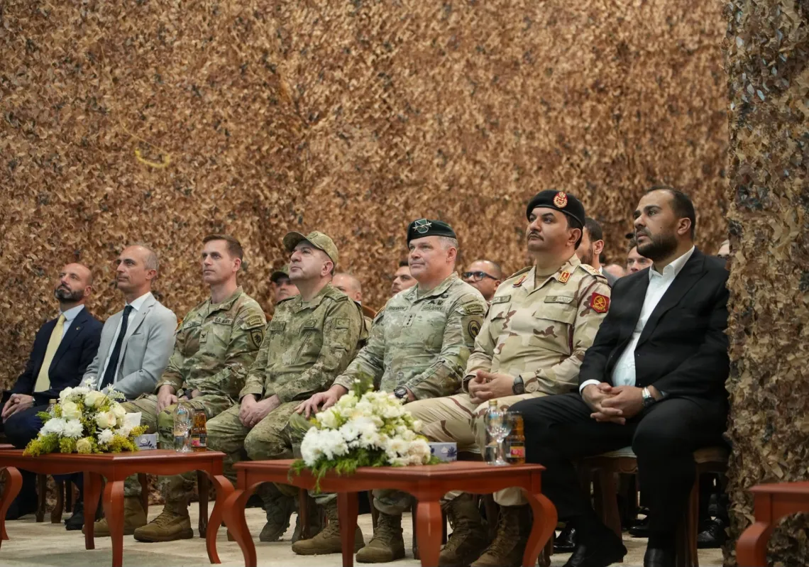 High-ranking leaders from Türkiye, Libya, and the United States during the opening ceremony of the "Flintlock-2026" exercises in Sirte, Libya, on 14 April 2026.