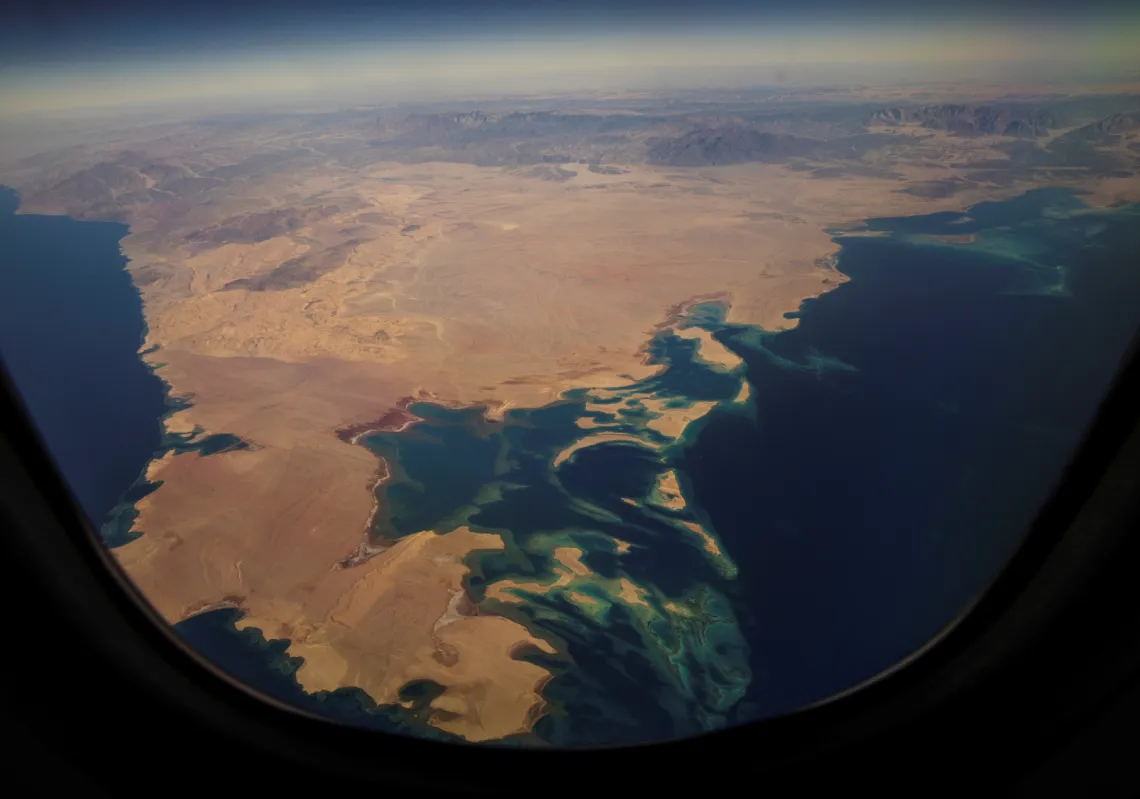 The future site of the city Neom before development begins in the Tabuk Province of north-western Saudi Arabia, on December 18, 2019. 
