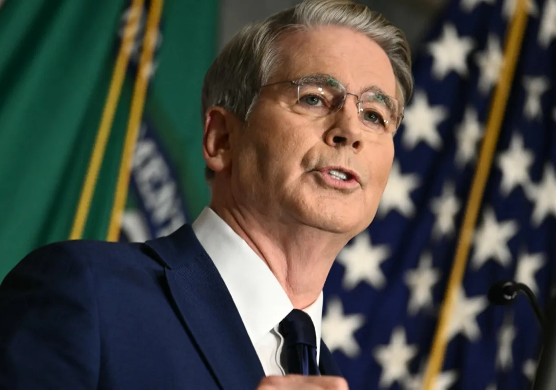 US Secretary of the Treasury Scott Bessent speaks during a press conference in Washington, DC on 24 August 2026.