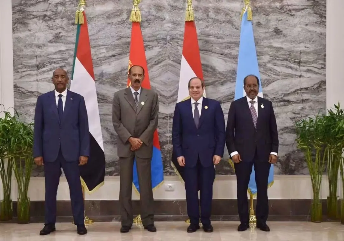The leaders of Egypt, Somalia, Sudan and Eritrea met in Alamein Egypt on 4 October to discuss regional tensions.